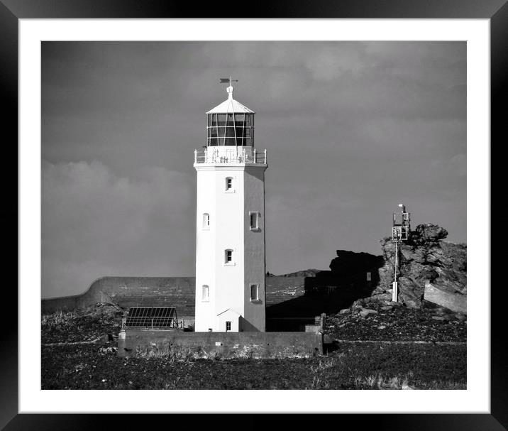 Majestic Icon of Cornwall Godrevy Lighthouse  Framed Mounted Print by Beryl Curran
