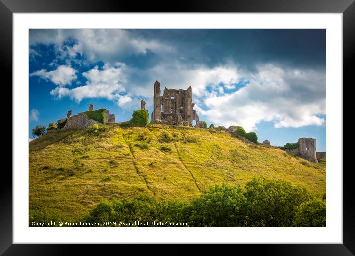 Corfe Castle II Framed Mounted Print by Brian Jannsen
