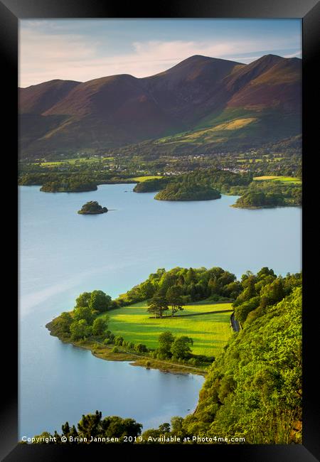 Keswick and Derwentwater - Lake District Framed Print by Brian Jannsen