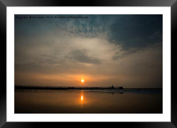 Sunrise over the North Sea at Blyth Framed Mounted Print by Jim Jones