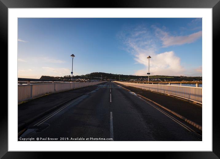 Shaldon and Teignmouth Bridge Devon Framed Mounted Print by Paul Brewer