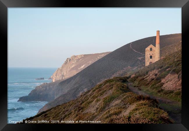 Wheal Coates St Agnes Framed Print by Diane Griffiths