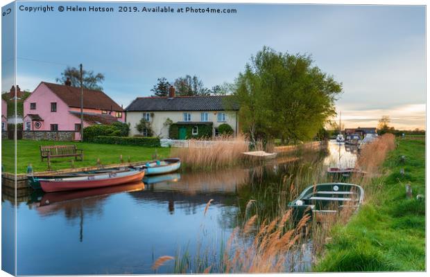  West Somerton on the Norfolk Broads Canvas Print by Helen Hotson