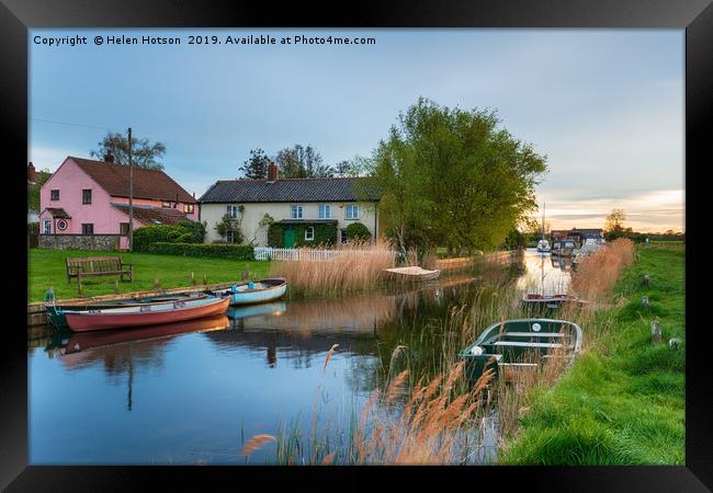  West Somerton on the Norfolk Broads Framed Print by Helen Hotson