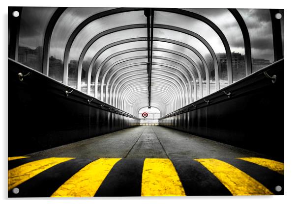 Dark Tunnel Acrylic by Svetlana Sewell