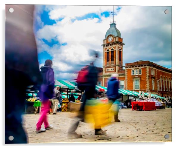 Chesterfield Market Hall  Acrylic by Michael South Photography