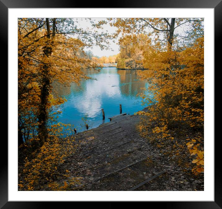The Middle Pool at Trench  Framed Mounted Print by simon alun hark