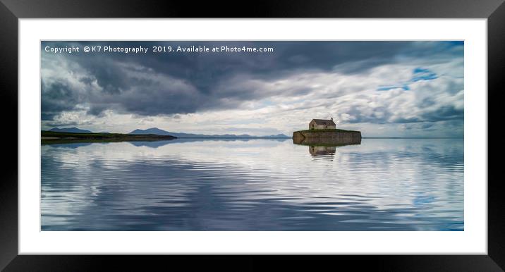 The Church in the Sea, Anglesey. Framed Mounted Print by K7 Photography