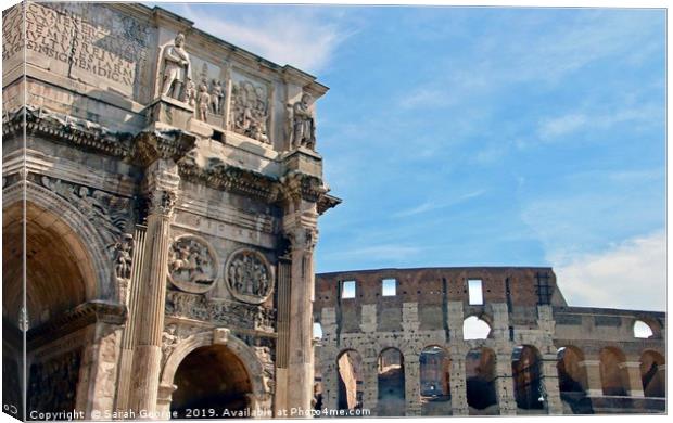Arch of Constantine Canvas Print by Sarah George