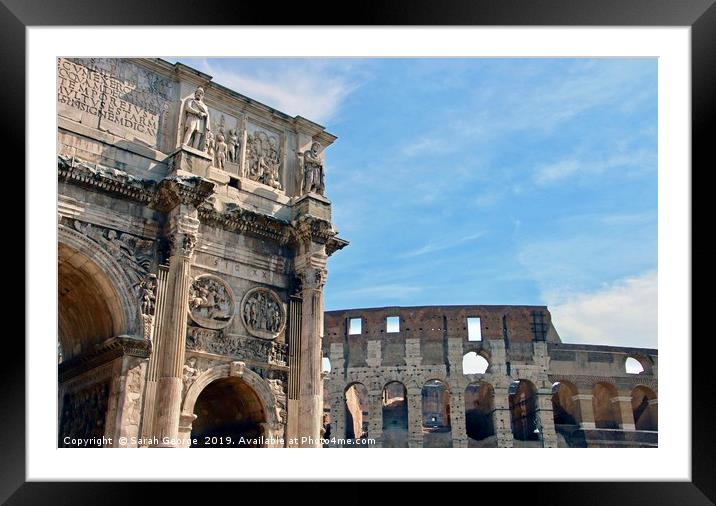 Arch of Constantine Framed Mounted Print by Sarah George