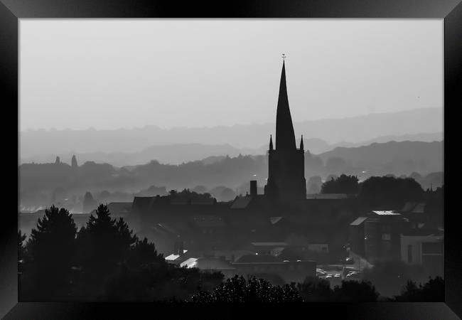 The Crooked Spire Chesterfield. Framed Print by Michael South Photography