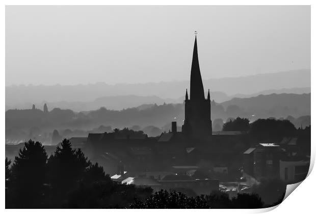 The Crooked Spire Chesterfield. Print by Michael South Photography