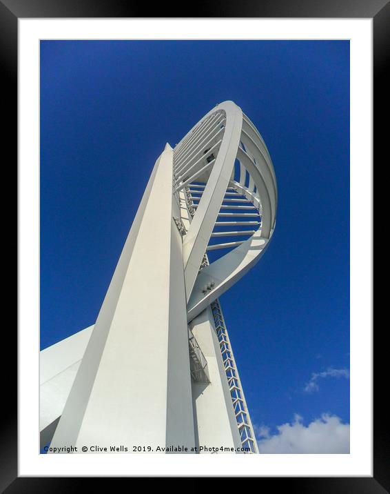 Spinnaker Tower Framed Mounted Print by Clive Wells