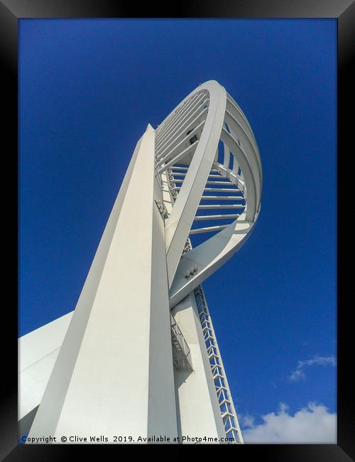 Spinnaker Tower Framed Print by Clive Wells