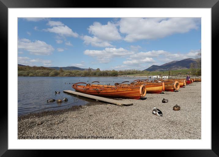 Derwent water Framed Mounted Print by Mike Hughes