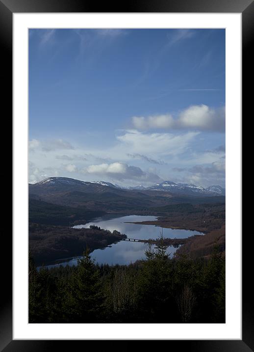 Viewpoint overlooking Loch Garry Framed Mounted Print by Gordon Sime