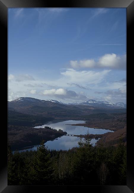 Viewpoint overlooking Loch Garry Framed Print by Gordon Sime