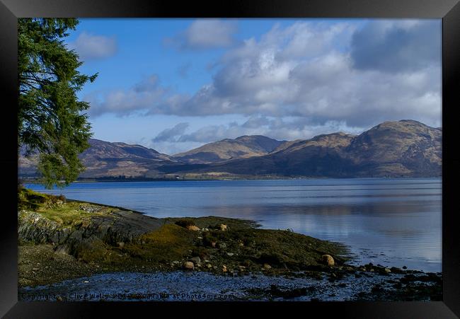 Scottish Loch Framed Print by Clive Wells