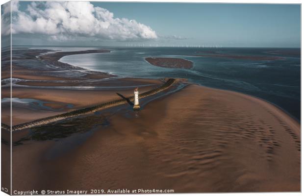 New Brighton Lighthouse Canvas Print by Stratus Imagery