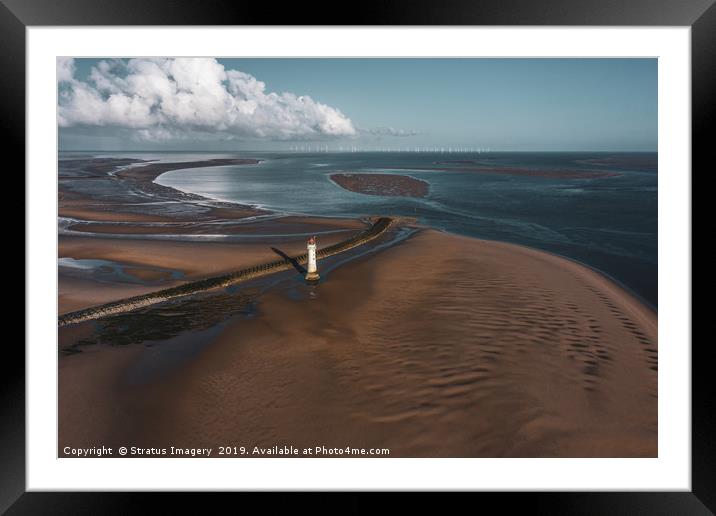 New Brighton Lighthouse Framed Mounted Print by Stratus Imagery