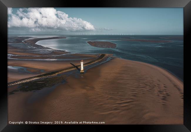 New Brighton Lighthouse Framed Print by Stratus Imagery