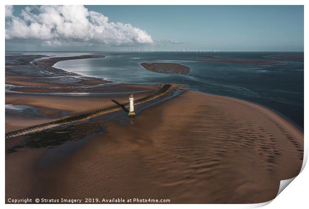 New Brighton Lighthouse Print by Stratus Imagery