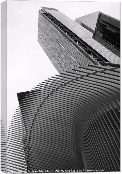 The Shapes of New York (black and white)...  Canvas Print by Andy Blackburn