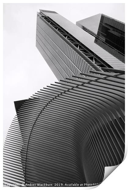 The Shapes of New York (black and white)...  Print by Andy Blackburn