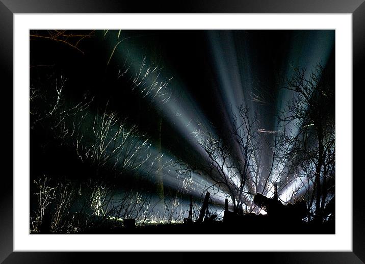 Searchlight Framed Mounted Print by Gordon Sime