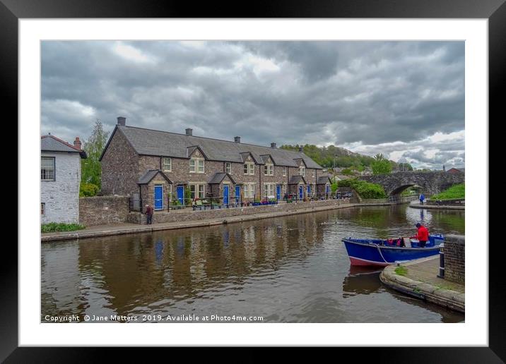 Living by the Canal Framed Mounted Print by Jane Metters