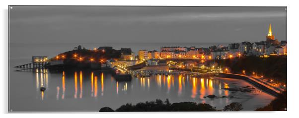 Tenby Harbour. Acrylic by Michael South Photography