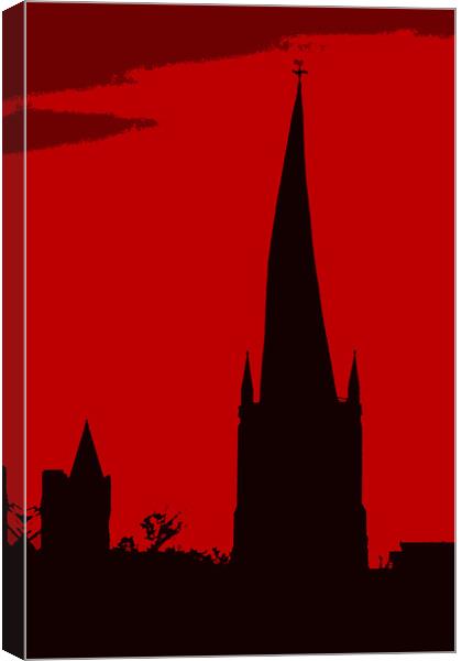 The Crooked Spire Canvas Print by Michael South Photography