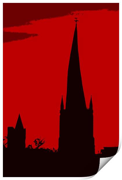 The Crooked Spire Print by Michael South Photography