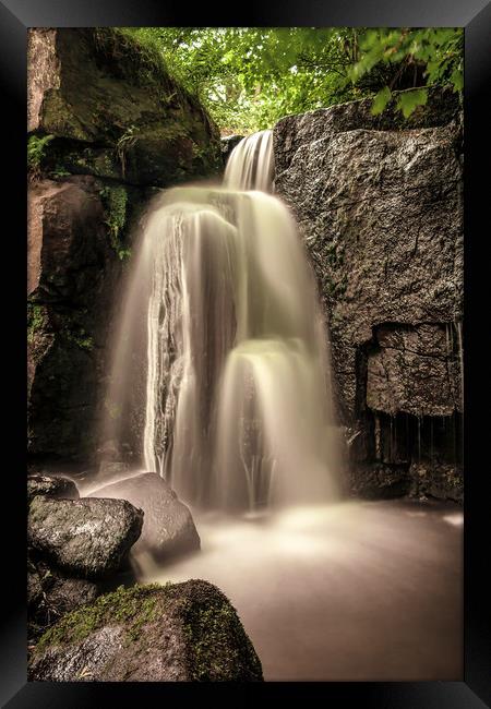 Lumsdale Waterfall Framed Print by Michael South Photography