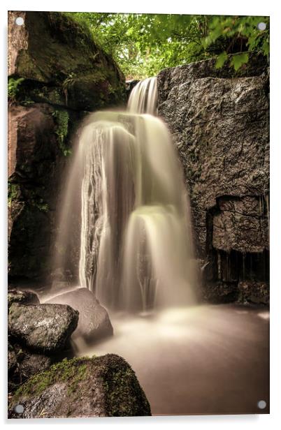 Lumsdale Waterfall Acrylic by Michael South Photography
