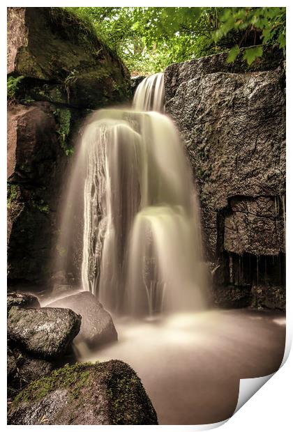 Lumsdale Waterfall Print by Michael South Photography