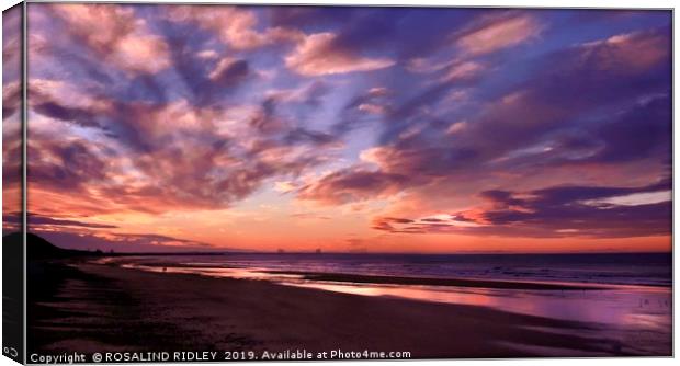 "Breezy sunset at Saltburn" Canvas Print by ROS RIDLEY