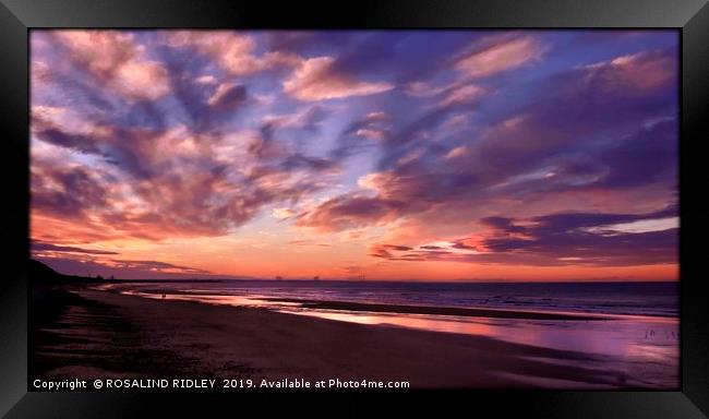 "Breezy sunset at Saltburn" Framed Print by ROS RIDLEY