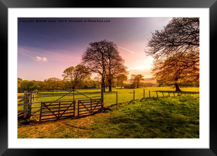 Morning Glow North Yorkshire Framed Mounted Print by keith sayer