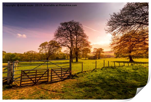 Morning Glow North Yorkshire Print by keith sayer