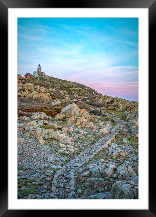 Kullaberg Lighthouse at Blue Hour Framed Mounted Print by Antony McAulay