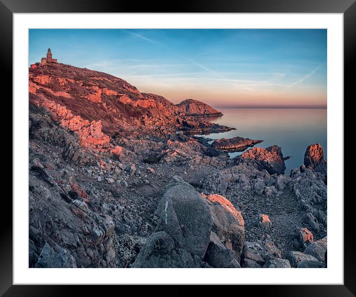 Kullaberg Lighthouse Near Rocky Coastline Framed Mounted Print by Antony McAulay