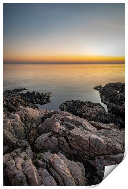 Kullaberg Sunset Seascape Print by Antony McAulay
