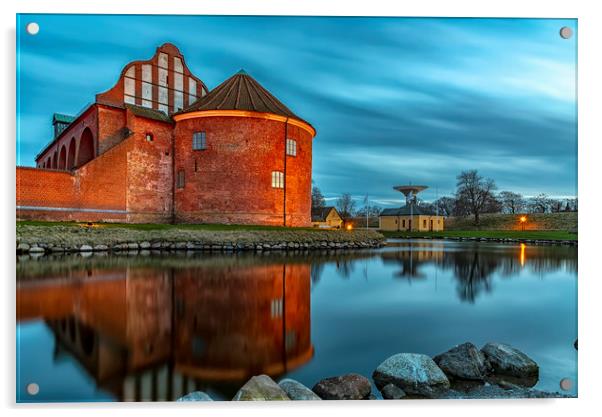 Landskrona Citadel with Reflection Acrylic by Antony McAulay