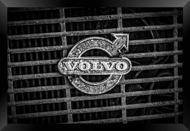 Volvo Sign on Grill Framed Print by Antony McAulay