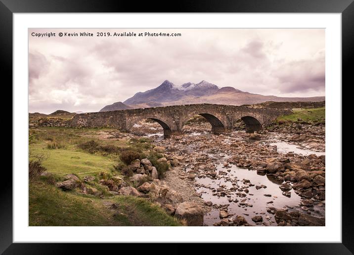 Sligachan old bridge Skye Framed Mounted Print by Kevin White