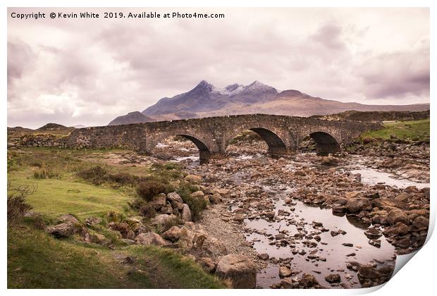 Sligachan old bridge Skye Print by Kevin White