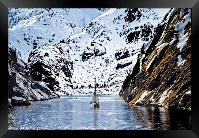 Sailing into Trollfjord Norway Framed Print by Martyn Arnold