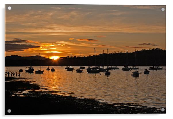 Sunset at Loch Creran Acrylic by Joyce Storey