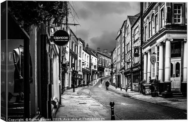 The Back Streets of Durham City Canvas Print by Lrd Robert Barnes